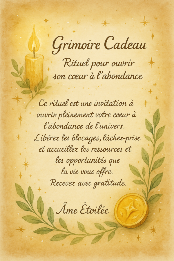 Rituel pour ouvrir son coeur à l'abondance
