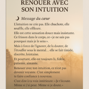 Lettre de lumière n°6 - Renouer avec son intuition