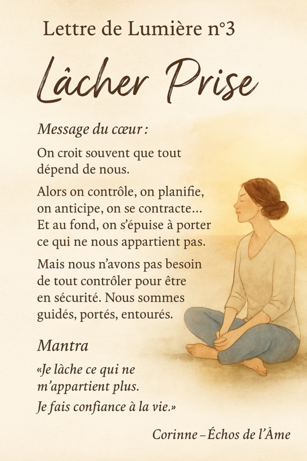 Lettre de lumière N°3 - Lacher prise