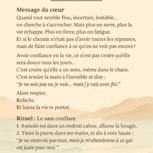 Lettre de lumière n°4 - Confiance en la vie