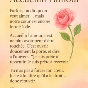 Lettre de lumière n°5 - Accueillir l'amour