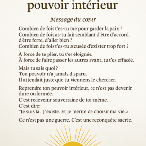 Lettre de lumière n°7 - Reprendre son pouvoir intérieur