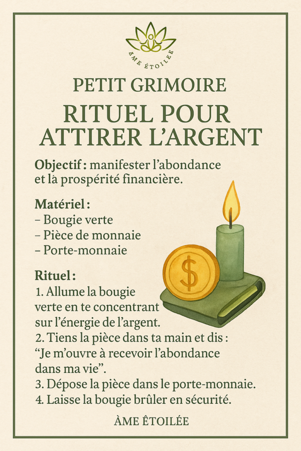 Rituel attirer l'argent